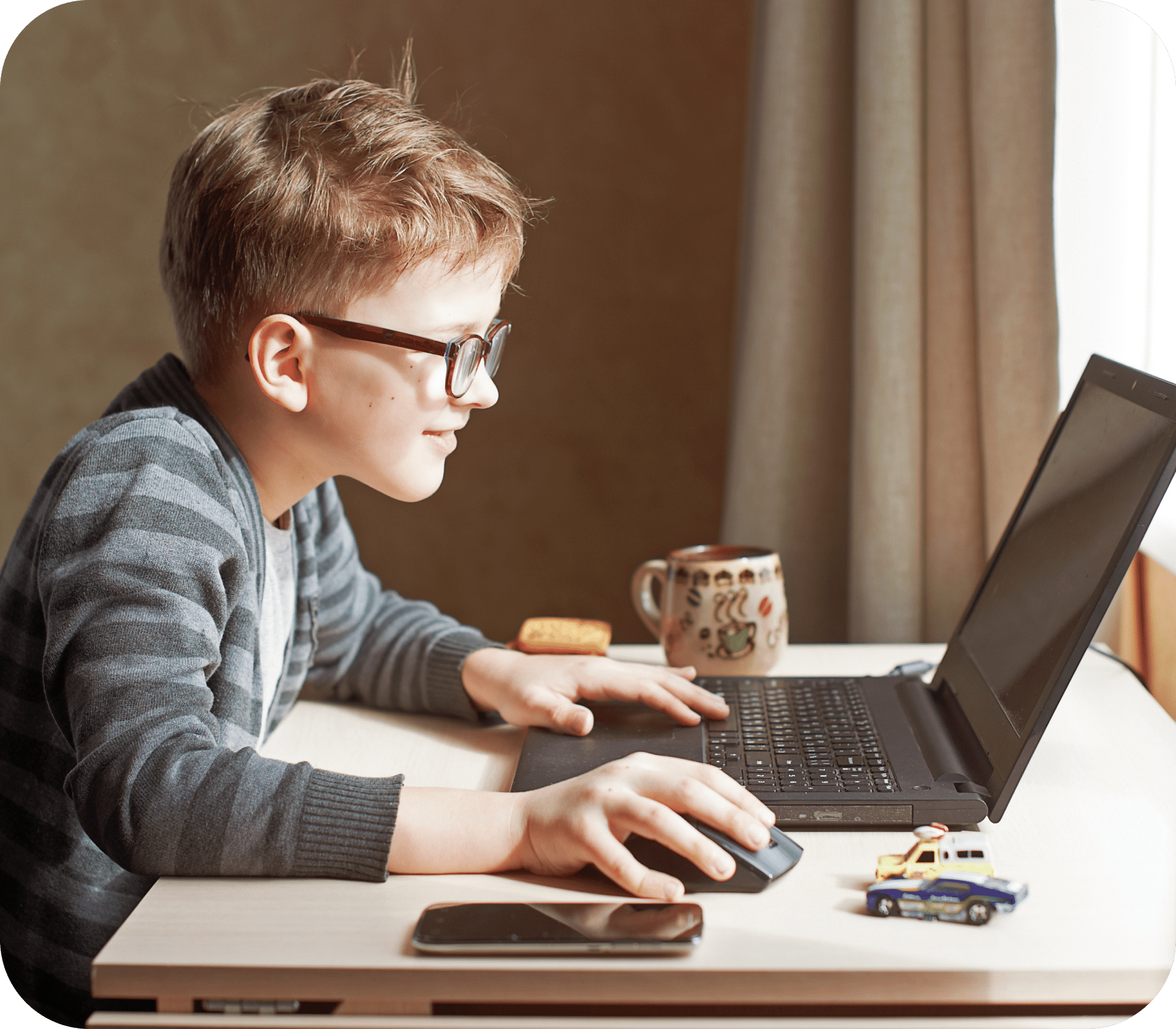 Young students enthusiastically learning to code with colorful programming interfaces